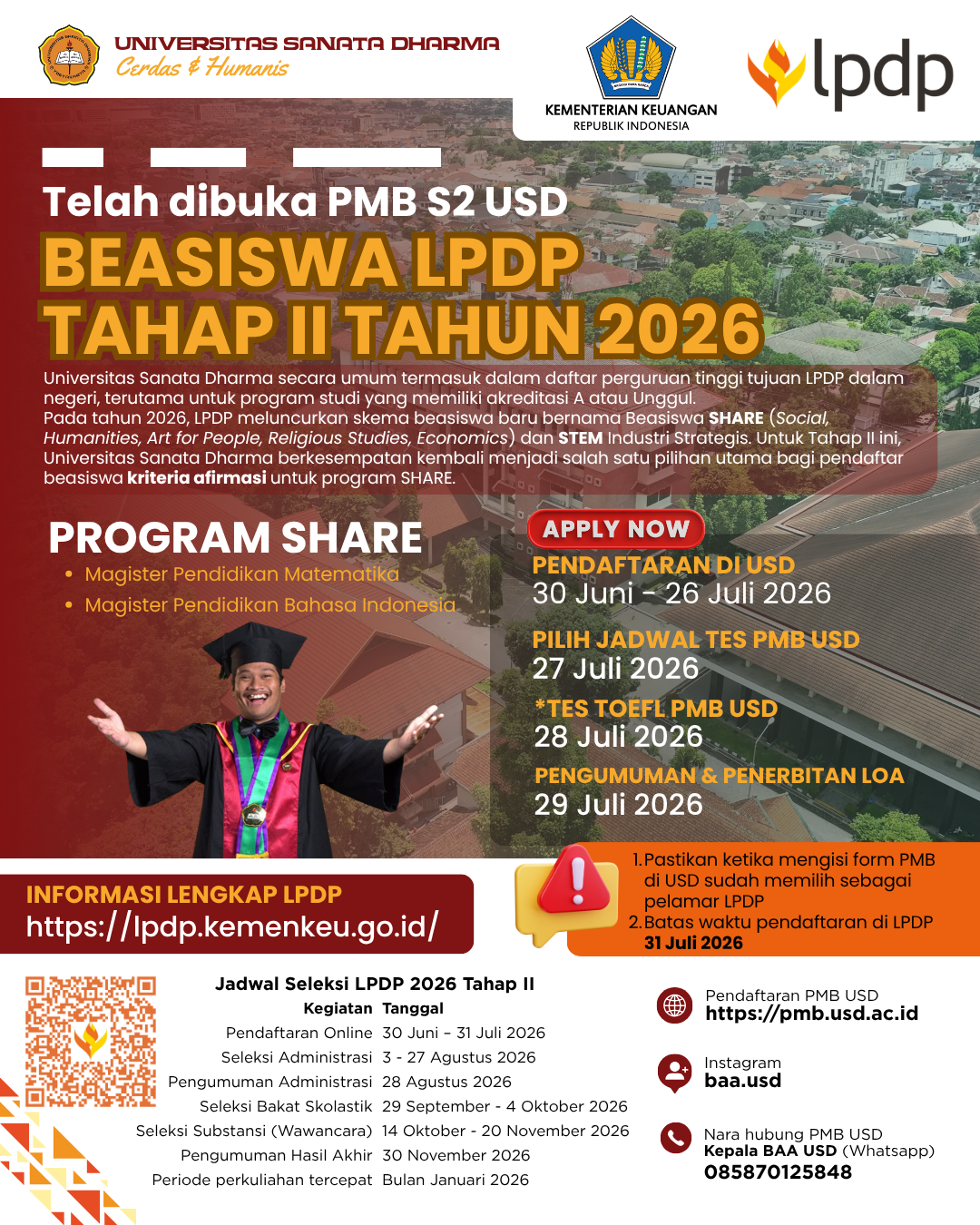 Beasiswa LPDP Tahap II Tahun 2026